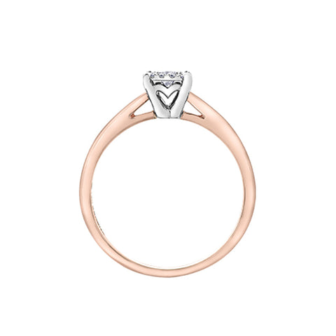 10K Rose Gold 0.13TDW Diamond Halo Ring