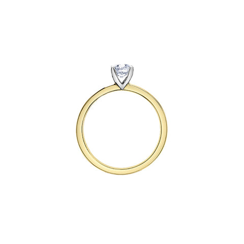 10K Yellow Gold 0.50CT Canadian Diamond Solitaire Ring