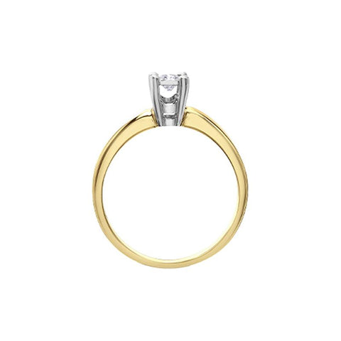 10K Yellow Gold 0.13CT Diamond Solitaire Promise Ring