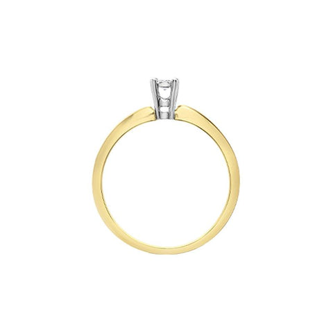 10K Yellow Gold 0.05CT Solitaire Promise Ring
