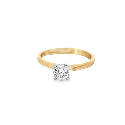 14K Yellow Gold Solitaire Ring with 0.56ct Lab Grown Diamond