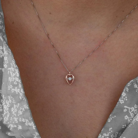 10K Rose Gold 0.02TDW Diamond Pendant