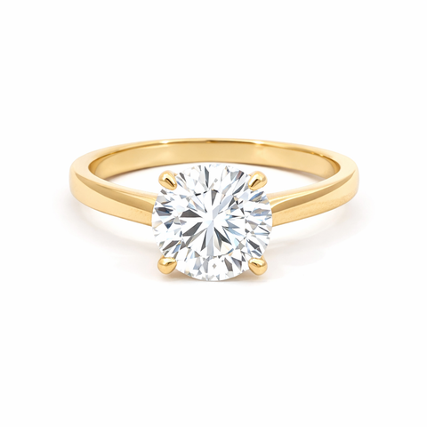 3.00 CT Lab-Grown Diamond Solitaire Engagement Ring in 14K Yellow Gold