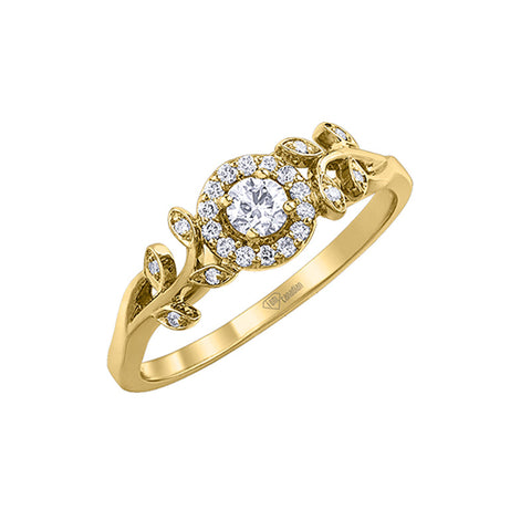 10K Yellow Gold 0.25TDW Canadian Diamond Engagement Ring