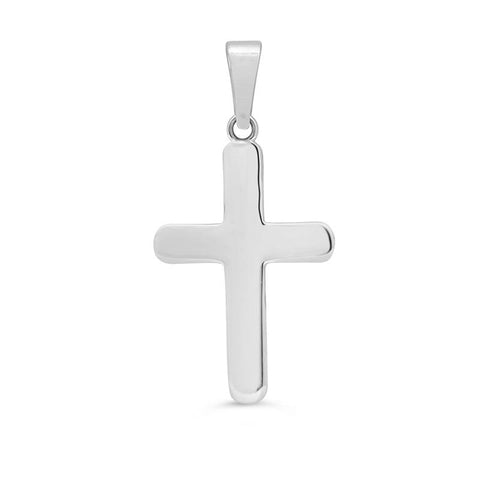 10K White Gold Faith Polished Pendant