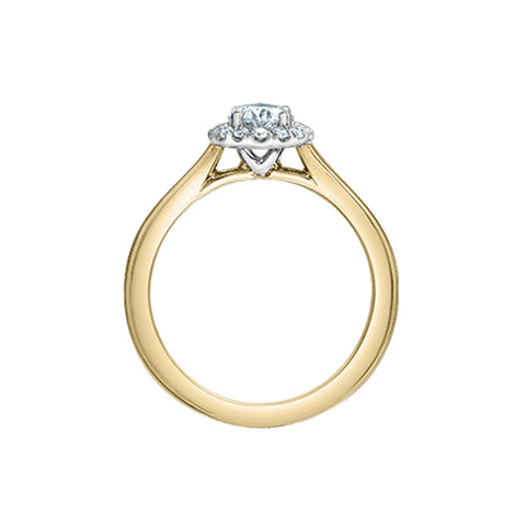 14K Two-Tone Gold with 1.27ct Oval Lab Grown Diamond Ring