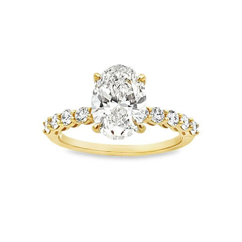 14K Yellow Gold 2.53TDW Lab Grown Diamond Engagement Ring