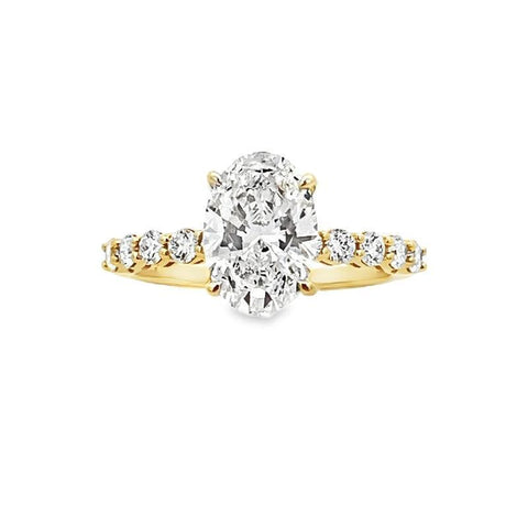 14K Yellow Gold 2.53TDW Lab Grown Diamond Engagement Ring