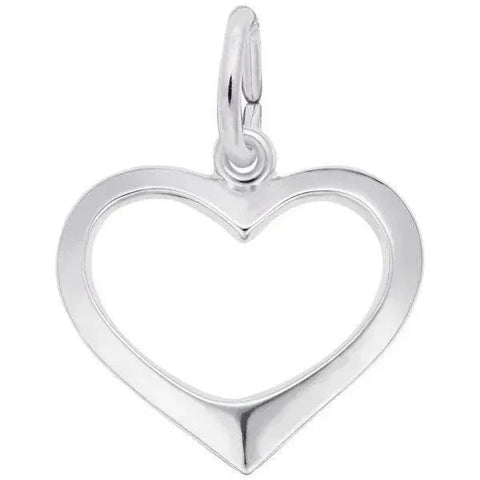 Sterling Silver Open Heart Charm