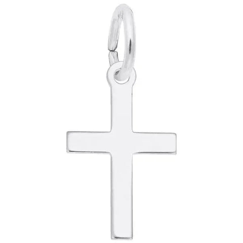 Sterling Silver Small Plain Cross Charm