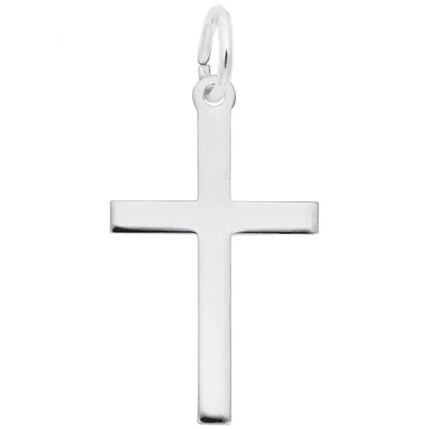 Sterling Silver Medium Plain Cross Charm
