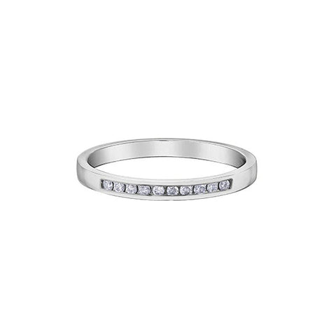 10K White Gold 0.10TDW Diamond Channel Set Band