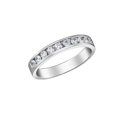 14K White Gold 0.50TDW Diamond Channel Set Band