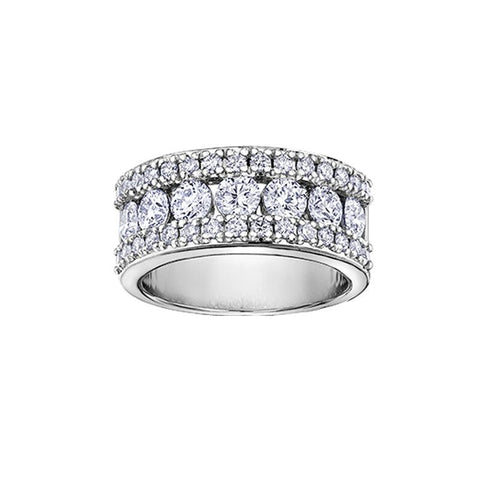 2.00TDW Diamond 14K White Gold Anniversary Band