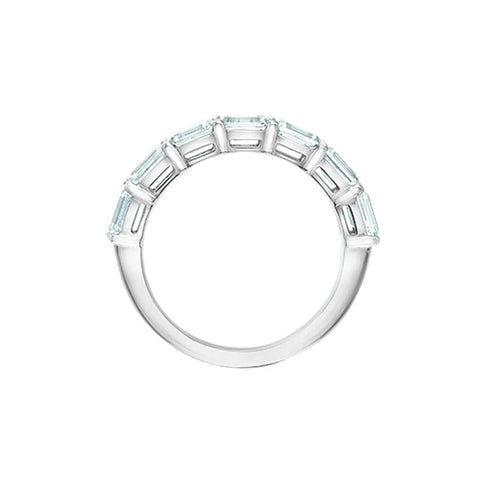 2.10TDW Lab Grown Diamond Emerald Cut Band in 14K White Gold