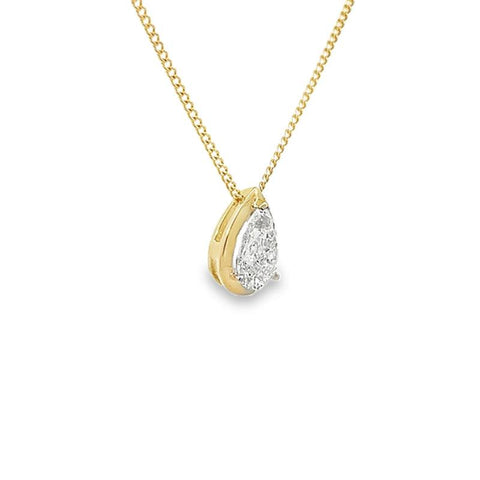 10K Yellow Gold 0.50CT Lab Grown Diamond Pear Shape Pendant