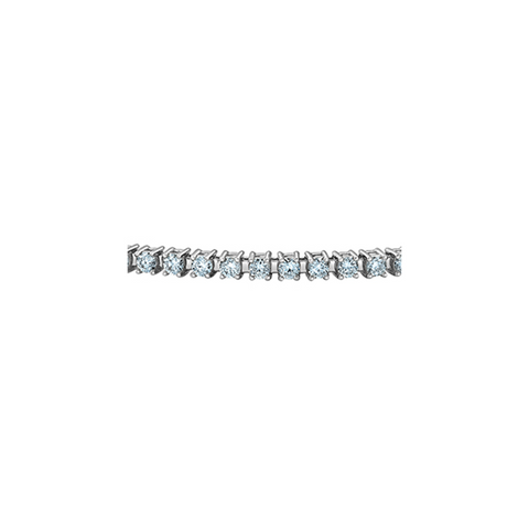 10K White Gold 2.00TDW Lab Grown Diamond Tennis Bracelet