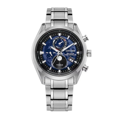 Citizen Tsuki Yomi A-T Moonphase Blue Eco-Drive Men's Watch BY1010-57L
