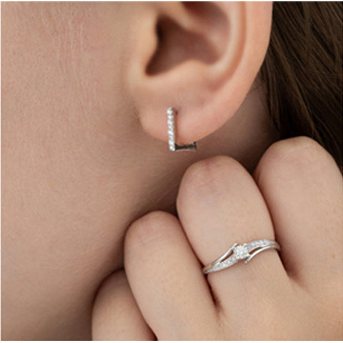 10K White Gold 0.10TDW Diamond Promise Ring