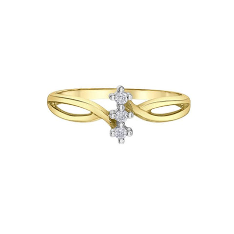 10K Yellow Gold 0.06TDW Diamond Ring