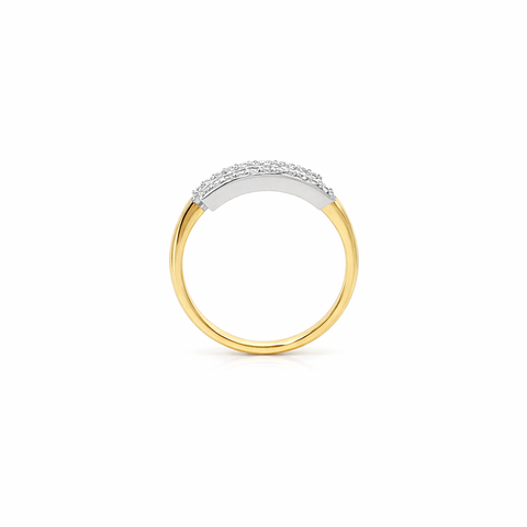 10K Yellow & White Gold 0.50TDW Lab Diamond Multi Ring