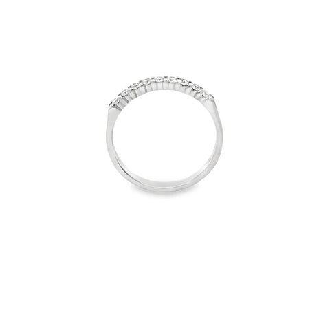 10K White Gold 0.25TDW Lab Grown Diamond 9 Stone Band