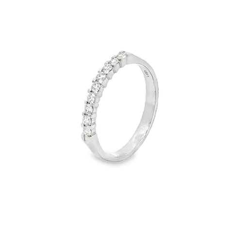10K White Gold 0.25TDW Lab Grown Diamond 9 Stone Band