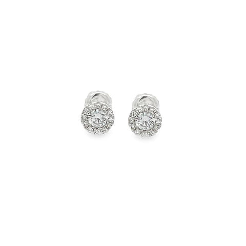 14K White Gold 1.00TDW Lab Grown Diamond Earring & Pendant Set