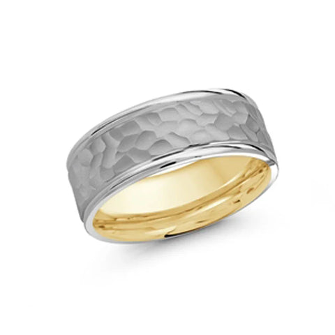 10, 14 Karat 8mm Solid Gold Rounded Lux Hollow Fancy Band