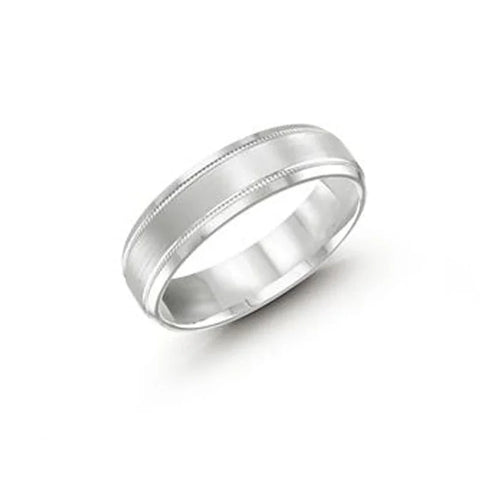 10, 14 Karat Solid Gold 6mm Lux Fancy Hollow Wedding Band