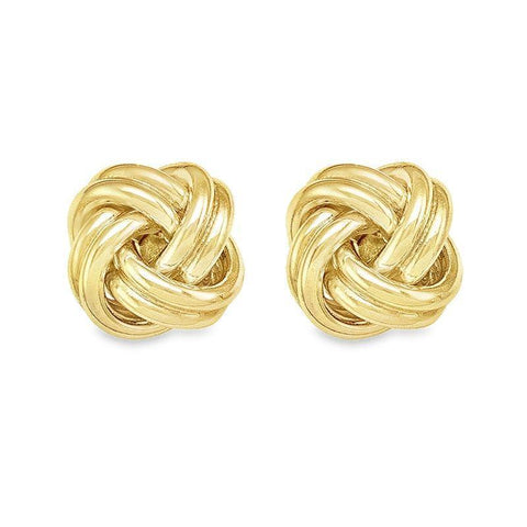Love Knot Stud Earring in 14K and 18K Yellow Gold