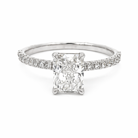 14K White Gold 1.78TDW Lab Grown Diamond Engagement Ring