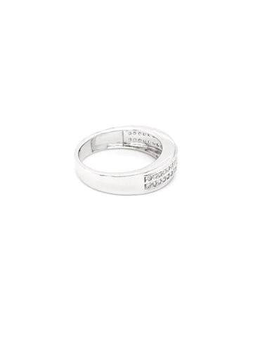 0.50TDW Diamond Men's Wedding Band in 10K White Gold