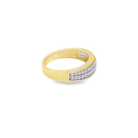 10K Yellow Gold 0.38TDW Diamond Ladies Wedding Band