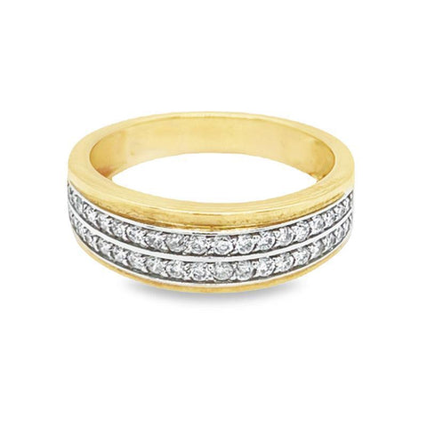 10K Yellow Gold 0.38TDW Diamond Ladies Wedding Band