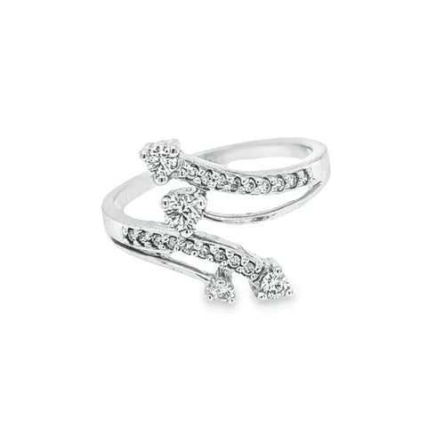 10K White Gold 0.35CT Diamond ladies Multi Ring