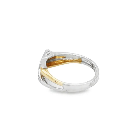0.13 Ct TDW Diamond Special Anniversary Ring In 10K Yellow And White Gold