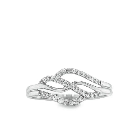 14K White Gold 0.15TDW Diamond Engagement Ring