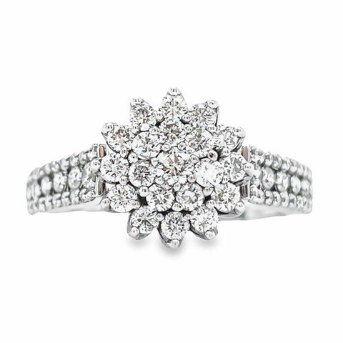 1.00 Ct TDW Diamond 14K White Gold Bridal Ring