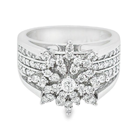 0.50 Ct TDW Diamond 10K White Gold Star Bright Special Ring