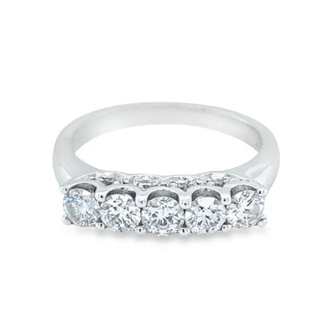 0.90 Ct TDW Diamond 14K White Gold Anniversary Band