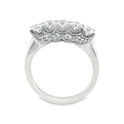 0.90 Ct TDW Diamond 14K White Gold Anniversary Band