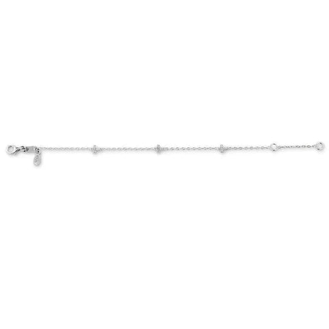 10K White Gold Cross Baby Bracelet