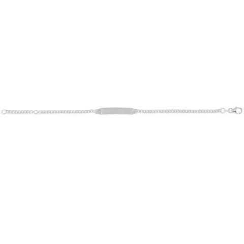 10K White Gold Curb Link Bracelet