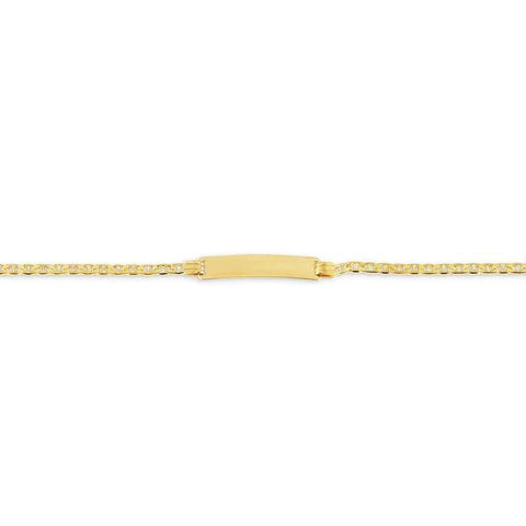 10K Yellow Gold Marine Chain ID Bracelet