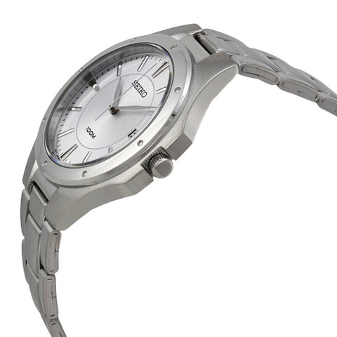 Seiko Quartz Silver Dial Analogue Display Men's Watch SGEF59