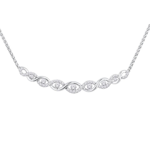 10K White Gold 0.50TDW Lab Grown Diamond Pendant