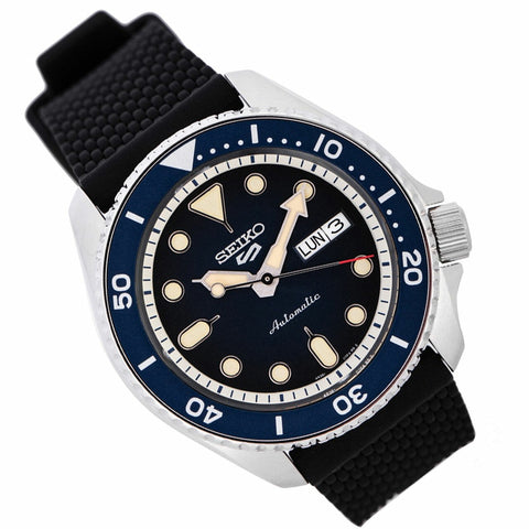 Seiko 5 Sports Analog Automatic Silicone Strap Men's Watch SRPD71K2