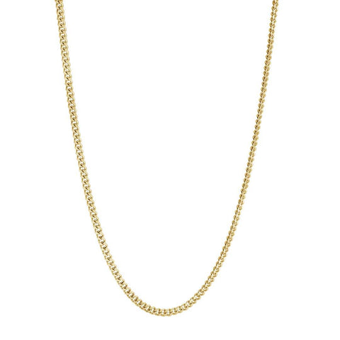 Gold IP Stainless Steel 2.6MM Curb 20