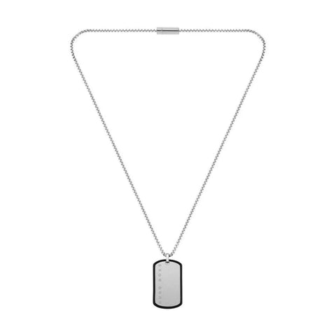 Hugo Boss Jewellery ID Dog Tag Mens Necklace